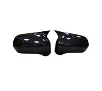 Replacement Covers Car Mirrors For Civic 8th 2005-2011 Car Rearview Side Mirror Cover Wing Cap Sticker Door Rear View Case Trim Carbon Fiber Look Black Door Mirror Covering Caps(No Light Black)