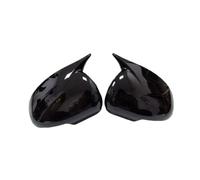 Replacement Covers Car Mirrors For Kia For Rio 2011-2017 Car Sticker Rearview Side Mirror Cover Horn Wing Cap Exterior Door Rear View Case Trim(With Light Black)