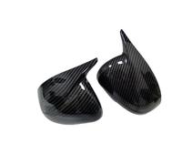 Replacement Covers Car Mirrors For Kia For Rio 2011-2017 Car Sticker Rearview Side Mirror Cover Horn Wing Cap Exterior Door Rear View Case Trim(With Light Carbon)
