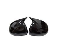 Replacement Covers Car Mirrors For Kia For Rio 2011-2017 Car Sticker Rearview Side Mirror Cover Horn Wing Cap Exterior Door Rear View Case Trim(No Light Black)