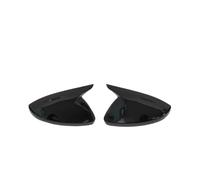 Replacement Covers Car Mirrors For Peugeot For 208 2020 2021 2022 2023 Car Rearview Side Mirror Cover Wing Cap Shell Trim Sticker ABS Carbon Fiber Rearview Mirror Cover(Gloss Black M Style)