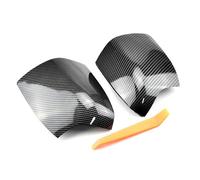 Replacement Covers for Car Mirrors For Focus 2005-2008 Side Door Rearview Wing Mirror Cover ABS Matt Black Car Rearview Mirror Cap(With lights-2)