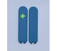 Replacement Covers For Victorinox Scales 58mm Plastic Handles With Tweezers And Toothpick Slots And Glowing Cross (Blue)