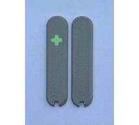 Replacement Covers For Victorinox Scales 58mm Plastic Handles With Tweezers And Toothpick Slots And Glowing Cross (Gray)