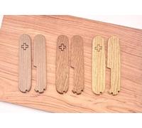 Replacement Covers For Victorinox Scales Plus 91mm Natural Wood Handles With Toothpick Tweezers Pin And Ballpoint Pen (White American Oak Wood)