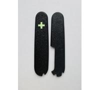 Replacement Covers For Victorinox Scales Plus 91mm Plastic Handles With Extra Pen Slot And Glowing Cross (Black)