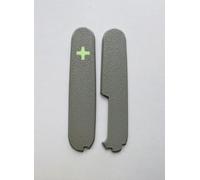 Replacement Covers For Victorinox Scales Plus 91mm Plastic Handles With Extra Pen Slot And Glowing Cross (Gray)