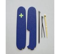 Replacement Covers For Victorinox Scales Plus 91mm Plastic Handles With Toothpick Tweezers And Pen Glowing Cross (Violet)