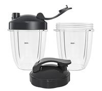 Replacement Cups Compatible with Nutribullet 600w/900w Blender Accessories by Poweka 18OZ 24OZ 32OZ Cup with Flip Top to-Go Lid Rubber Gaskets (18OZ)