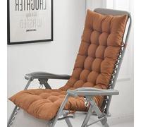 Replacement Cushion for Lounge Chair with Non-Slip Straps Thick Patio Rocking Chair Cushions Indoor & Outdoor Furniture Pad (Coffee)