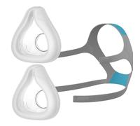 Replacement Cushions (pack of 2) and a Headgear for ResMed AirFit F20 - Soft Silicone Seal, Adjustable Headgear Straps - Compatible with ResMed Airfit F20 Mask (Small, Medium or Large) (Small)