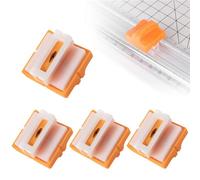Replacement Cutting Blades with Safe Pressing Design, 4 PCS Paper Cutter Replacement Blades, Paper Trimmer Blades Two-Way Paper Cutter Blade, Paper Cutter Blades, for A4 Paper Trimmer Card