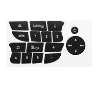 Replacement Decals Compatible With Twingo 2009 2010 2011 Auto Car Button Repair Stickers CD Audio Button Replacement Decals Stickers