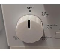 Replacement Dishwasher Control Knob Compatible with Beko - PLA Eco-Friendly Material - Durable Snug-Fit Design to Prevent Breakage (White)
