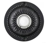 Replacement Doorbell Push Button, Waterproof Round Iron Design with Built-in LED Light for Home Front Door, Wall-Mounted Switch