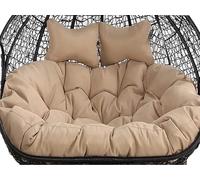 Replacement Double Egg Chair Cushion Outdoor Patio Wicker Loveseat Hanging Swing Egg Chairs for 2 Persons, Ideal for Patio, Backyard, Balcony - Hammock Swing Chair Cushion(H)