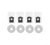 Replacement Dust Bags and for Mop Cloths for Dreame X30 for Pro L10S - 4 Packs Each High Efficiency Filter Set Compatible Robot Vacuum Accessories Home Cleaning Kit Standard Size