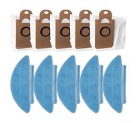 Replacement Dust Bags and Mop Cloths for Kogan for g80 Robot Vacuum - 5 Pack Non-Woven Filter Sacks with Pads for Pet Hair Debris Collection Air Filtration Floor Cleaning