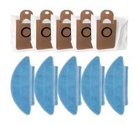 Replacement Dust Bags and Mop Cloths - For Kogan - For G80 Robot Vacuum, 5 Pack Non-Woven Filters with Microfiber Pads, Efficient Debris Collection - For Pet