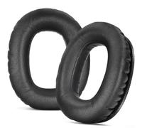 Replacement Ear Covers for Marshall Monitor III Headset - High Density Sponge Protein Leather Earcups Comfort Fit 100x80mm(Black)
