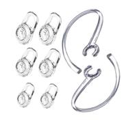 Replacement Ear Gel Tips & Loop Clip SML Spare Kit Compatible with M155 M165 M180 M55 M25 M90 500 Headset Clamp, Gel Earbuds Eartips 6PCS & Earhooks Earloop 2PCS (Clear) Headsets Accessories