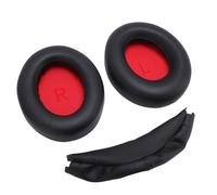Replacement Ear Pads and Headband Kit, 2-Piece Noise Isolation Memory Foam Ear Cushions with Soft Leather for On-Ear Headphones