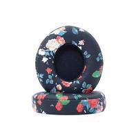 Replacement Ear Pads Compatible with Beats Solo 2.0 Solo 3.0 Wireless Headphones Soft Comfort Protein Leather Memory Foam Resilient（Black Flower）