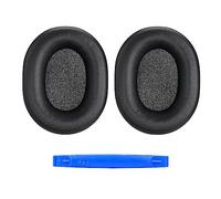 Replacement Ear-Pads Cushions for Sony WH-1000XM5 Noise Canceling Headphones, Ear-Muff Ear-Cup with Soft Leather and Comfort Memory Foam, Added Thickness (Black)