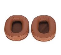 Replacement Ear Pads for ATH - MSR7 M40X M50X Headphones, Soft Breathable Memory Foam Ear Cushions, Ultra - Thin Dust - Proof Net for Clear Sound, PU Leather with En (Brown)