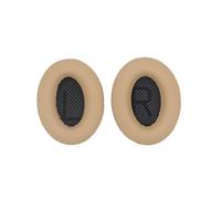 Replacement Ear Pads for QC35 QC15,Mesh Sleeve Earmuff,Beige Black | Premium leather,durable,noise reduction,easy install,compact,lightweight,color matching,fits QC35 QC15