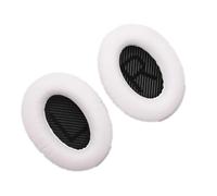 Replacement Ear Pads for QC35 QC25,Breathable Sponge,White Black | Premium leather,durable,noise reduction,easy install,compact,lightweight,for QC35/QC25,White Black