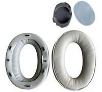 Replacement Ear Pads for Sony WH-1000XM2 MDR-1000X Headphones - Soft High-Density Foam Earpads with Protein Leather Cover Comfort Fit White(White)