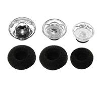 Replacement Ear Tip with Foam Covers For Plantronics Voyager 5200 Series / 5200 UC Bluetooth Headsets Ear gels Tips Pieces (SML Transparent Black)