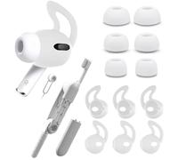 Replacement Ear Tips and Earbuds Hooks with Noise Reduction Hole Compatible with Airpods Pro and Airpods Pro 2nd Generation with Multi-Function Cleaner Kit