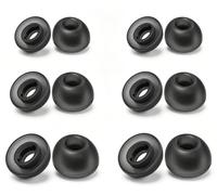 Replacement Ear Tips Eartips Ear Plug Ear Cap Compatible with JBL Tune Buds/JBL Live Free 2 Earbuds, S/M/L Silicone Earbuds Tip 6 Pairs,Black (801tune6pb)