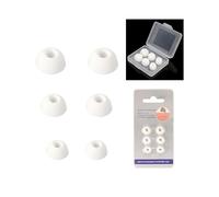 Replacement Ear Tips for Anker soundcore Sleep A30 (S/M/L, 3 Pairs) | Premium Silicone Noise Isolating Earbuds Covers,toergy Anti-Slip Comfort Design with Portable Storage Case,White & Transparent