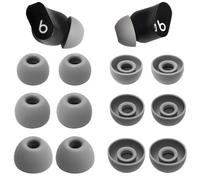 Replacement Ear Tips for Beats Studio Buds+Silicone Tips for Beats Earbuds/Fit Pro/Solo Buds, 6 Pairs Silver