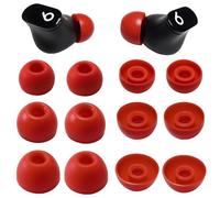 Replacement Ear Tips for Beats Studio Buds+Silicone Tips for Beats Earbuds/Fit Pro/Solo Buds, 6 Pairs Red