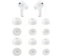 Replacement Ear Tips for Galaxy 3 FE 2025 Earbuds, Silicone Earbuds tip Ear Cap S/M/L 3 Size 6 Pairs White,1013w6p3