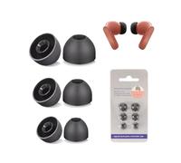 Replacement Ear Tips for Motorola Moto Buds - 3 Pairs Silicone Earbuds Tips (S/M/L), Soft Anti-Slip Covers, Noise Isolation, Washable, Comfortable Secure Fit for Daily Use(Black)