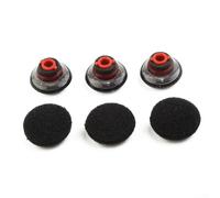 replacement ear tips for Plantronics For Voyager 5200 5220 earphones featuring silicone foam material that reduces background noise for sports and fitness use (3pc l (3pc m (14mm))