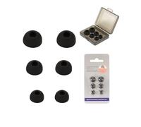 Replacement Ear Tips for XIAOMI Redmi Buds 6 (S/M/L, 3 Pairs) | Premium Silicone Noise Isolating Earbuds Covers,toergy Anti-Slip Comfort Design with Portable Storage Case,Black & Black