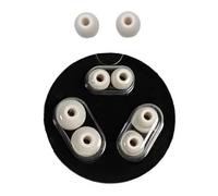 Replacement Earbud Tips for Beats Powerbeats Pro Wireless Stereo Headphones - 4 Pairs - Small, Medium, Large, and Double Flange (Ivory)