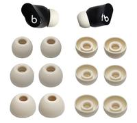 Replacement Earbud Tips for Beats Studio Buds+Silicone Ear Tips for Beats Earbuds/Fit Pro/Solo Buds, 6 Pairs Lvory White