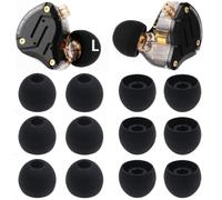 Replacement Earbuds Tips Silicone Ear Tips for KZ ZS10 Pro, Earphones Eartips Large Size 6 Pairs,Black 4233L