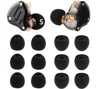 Replacement Earbuds Tips Silicone Ear Tips for KZ ZS10 Pro, Earphones Eartips Small Size 6 Pairs,Black 4233S