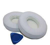 Replacement Earpads Cushions Compatible for Beats Solo 2 Solo 2.0 Solo 3 wireless Headphone with Soft Protein Leather Ear pad, Memory Foam Ear Cover Pads White