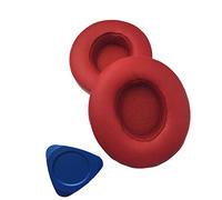 Replacement Earpads Cushions Compatible for Beats Solo 2 Solo 2.0 Solo 3 wireless Headphone with Soft Protein Leather Ear pad, Memory Foam Ear Cover Pads Red
