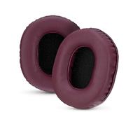 Replacement Earpads for ATH-M50X, M50xBT, M50RD, M40X, M30X, M20X, SX1 & MSR Audio Technica Headsets. Soft PU Leather with Memory Foam for Extra Comfort & Durability by Brainwavz (Dark Red)