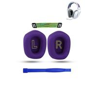 Replacement Earpads & Headband for Logitech G733 LIGHTSPEED Over-Ear Headphones, daunke Memory Foam & Mesh Fabric (1 Pair Earpads & 1 Headband), Full Protection - Purple Earpads & Green Headband